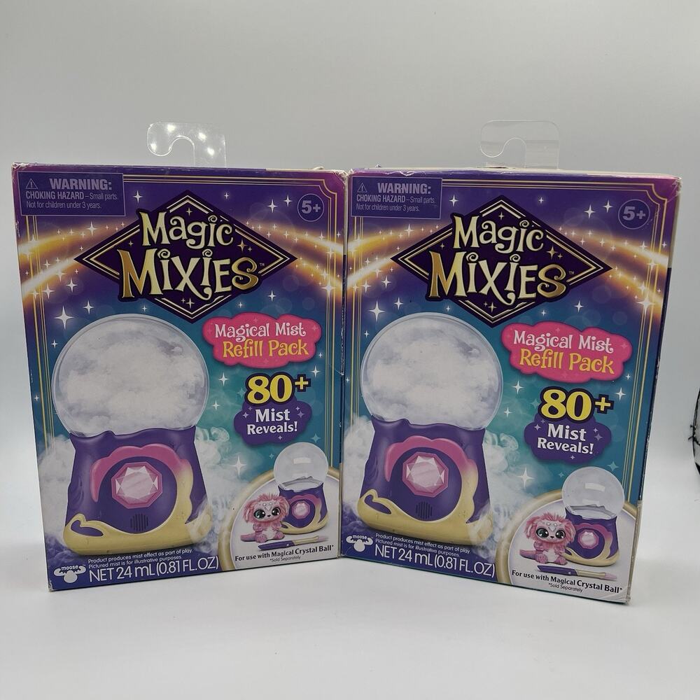 Magic Mixies Magical Mist Refill Pack Bundle 2-Pack 4 Vials 160+ Reveals